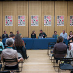 Panel discussion on King of Betajnova <em>Photo: Boštjan Lah, Matej Kristovič</em>