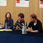 Pogovor o predstavi Evropejci <em>Foto: Boštjan Lah</em>