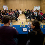 Panel discussion on Goga, a wonderful town <em>Photo: Boštjan Lah</em>