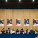 Panel discussion on Goga, a wonderful town <em>Photo: Boštjan Lah</em>