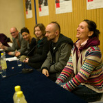 Panel discussion on Transfer! <em>Photo: Boštjan Lah</em>