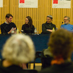 Panel discussion on Bartleby, the Scrivener <em>Photo: Boštjan Lah</em>
