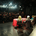 Panel discussion on When the mountain changed its clothing <em>Photo: Boštjan Lah</em>