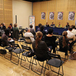 Panel discussion on They live (In search of primal text) <em>Photo: Matej Kristovič</em>
